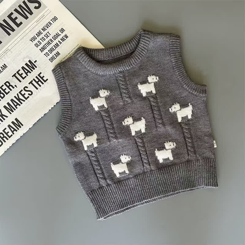 Baby Kleinkind -Jacquard- Stricken oder Hose - Grau - 4-5J - image 2