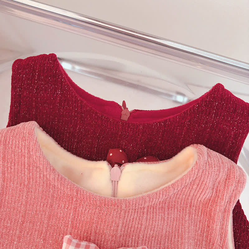 Vlies Spitze und Kleid für Baby mit doppelter Schleife - image 7