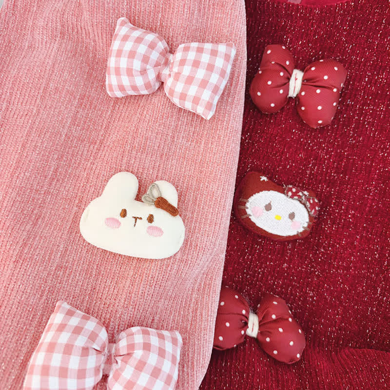 Vlies Spitze und Kleid für Baby mit doppelter Schleife - image 8
