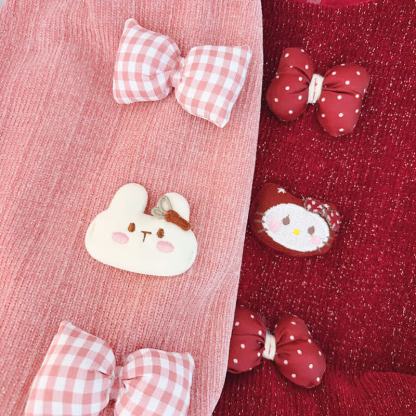 Vlies Spitze und Kleid für Baby mit doppelter Schleife - image 8
