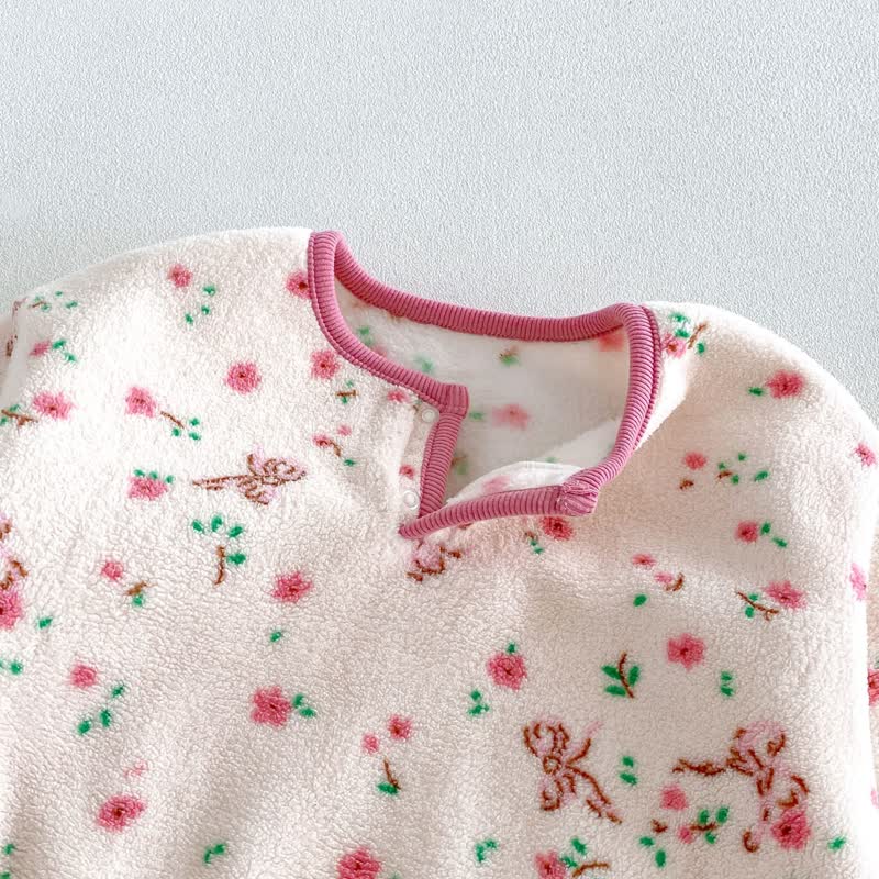 Baby Kleinkind - Loungewear- Set mit Tier/ Blume aus Plüsch, 2-teilig - image 7