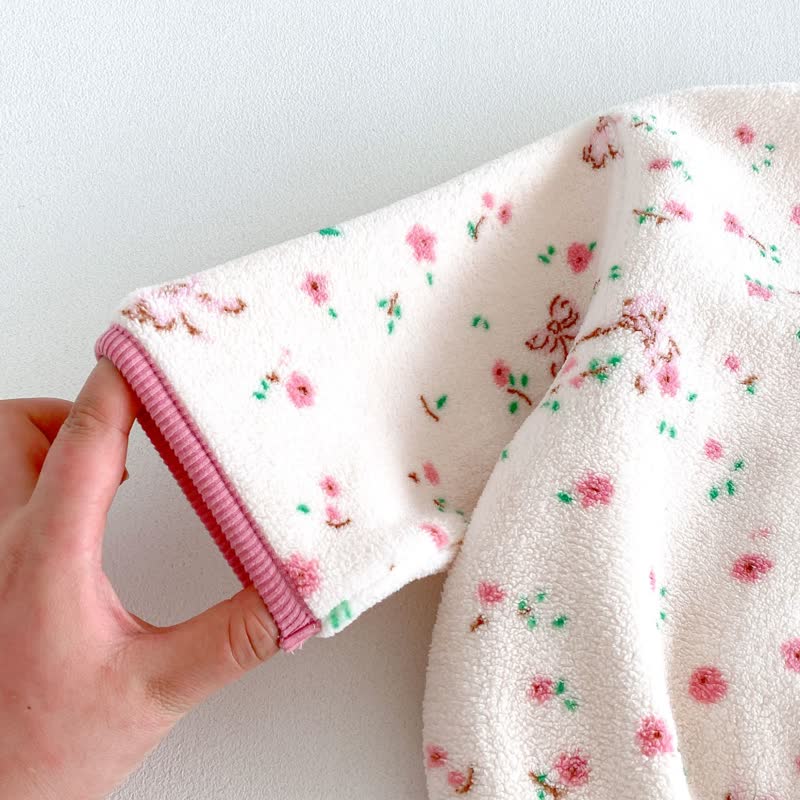 Baby Kleinkind - Loungewear- Set mit Tier/ Blume aus Plüsch, 2-teilig - image 8
