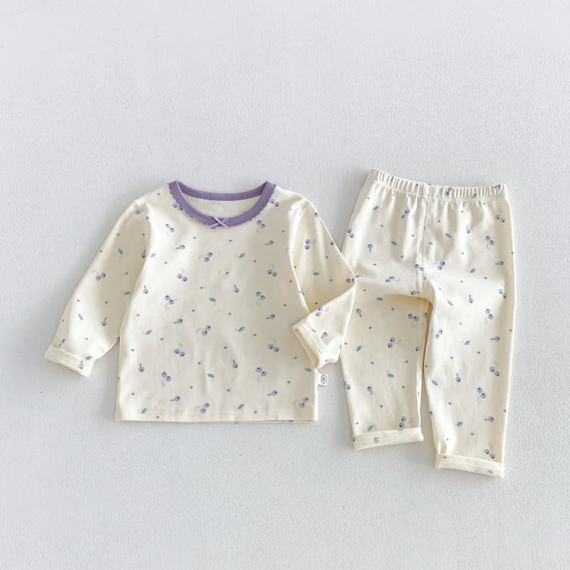 Gemütlicher Blumen für Baby und Kleinkind , 2-teiliges Set - Lila - 6-7J - image 3