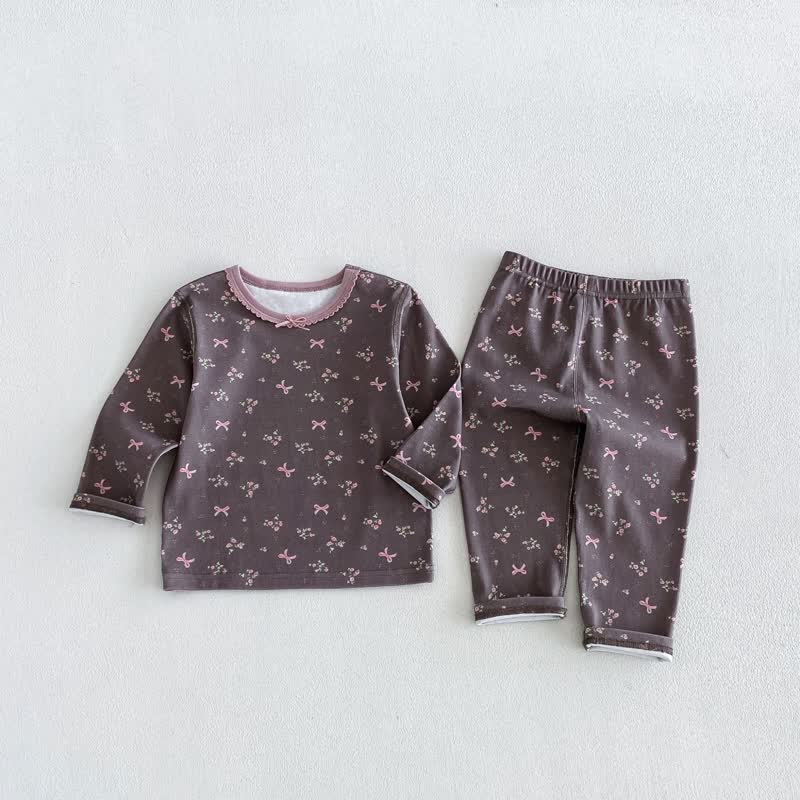 Gemütlicher Blumen für Baby und Kleinkind , 2-teiliges Set - Braun - 6-7J - image 4