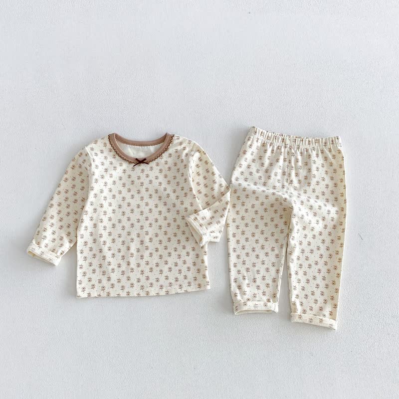 Gemütlicher Blumen für Baby und Kleinkind , 2-teiliges Set - Beige - 6-7J - image 5