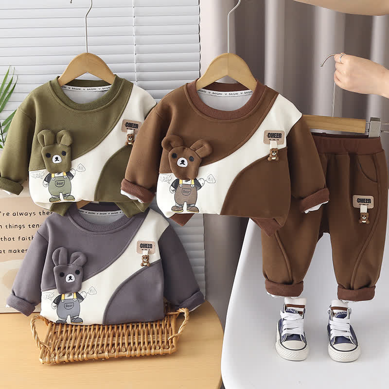 2-teiliges Set aus Sweatshirt und Jogginghose mit Bär für Baby ( Kleinkind ) - image 1
