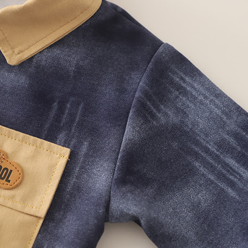 2-teiliges Set aus Vintage-Pullover mit Kragen und Jeans für Kleinkind und Baby - image 8