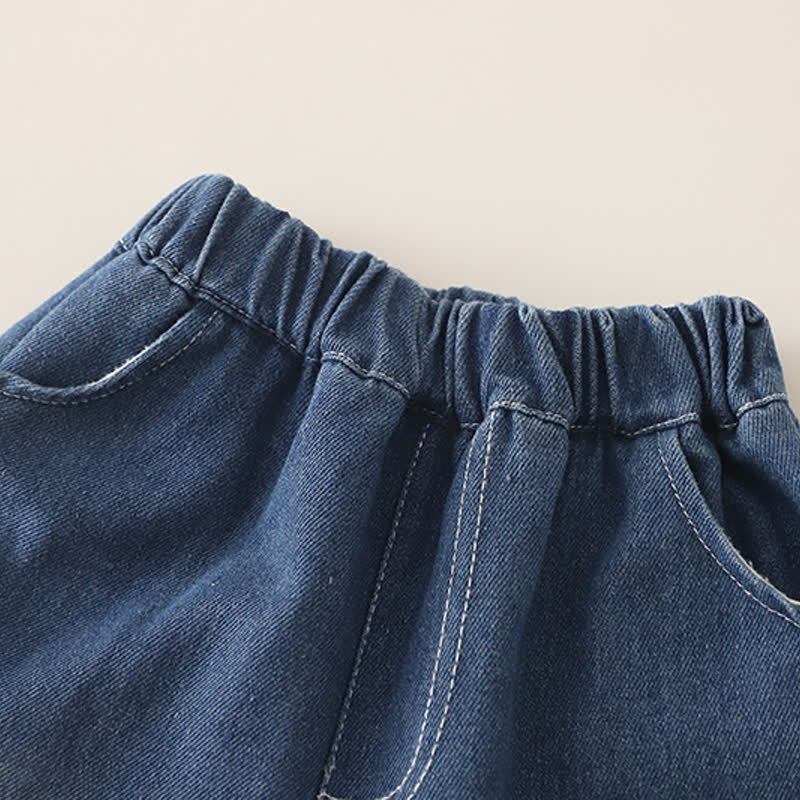 2-teiliges Set aus Vintage-Pullover mit Kragen und Jeans für Kleinkind und Baby - image 11