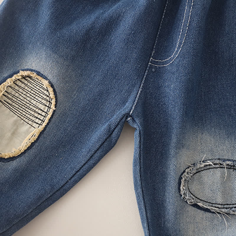 2-teiliges Set aus Vintage-Pullover mit Kragen und Jeans für Kleinkind und Baby - image 12