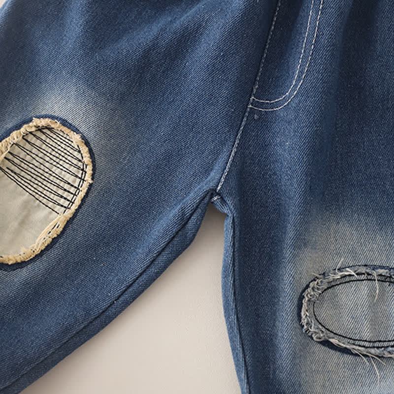 2-teiliges Set aus Vintage-Pullover mit Kragen und Jeans für Kleinkind und Baby - image 12