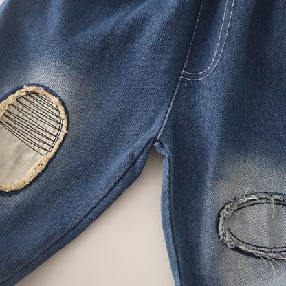 2-teiliges Set aus Vintage-Pullover mit Kragen und Jeans für Kleinkind und Baby - image 12