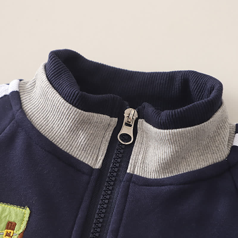 2-teiliges Set aus Baby Bär Jacke mit Bärenaufnäher und Jogginghose - image 5
