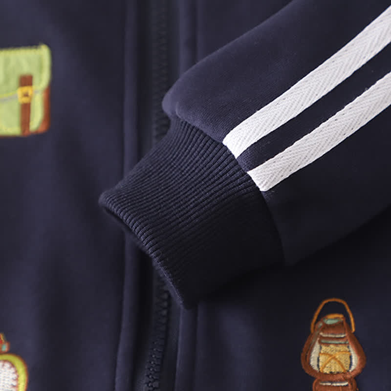 2-teiliges Set aus Baby Bär Jacke mit Bärenaufnäher und Jogginghose - image 8