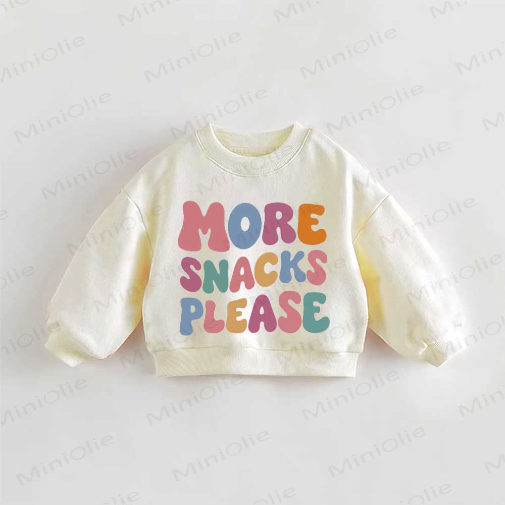 MORE SNACKS PLEASE Baby Kleinkind Creme Sweatshirt - Creme - 3-5J - image 1