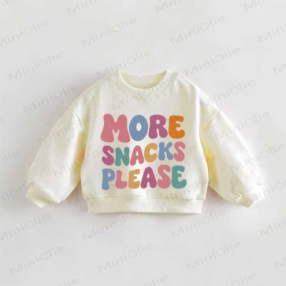 MORE SNACKS PLEASE Baby Kleinkind Creme Sweatshirt - Creme - 3-5J - image 1