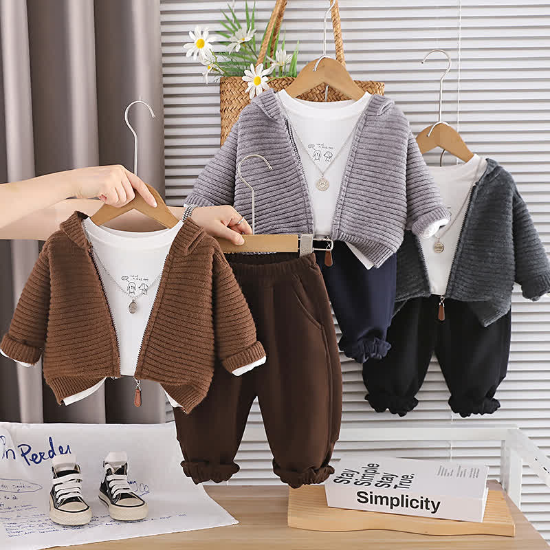 Dreiteiliges Freizeit- Stricken für Baby und Babys (Jungen ) - image 1