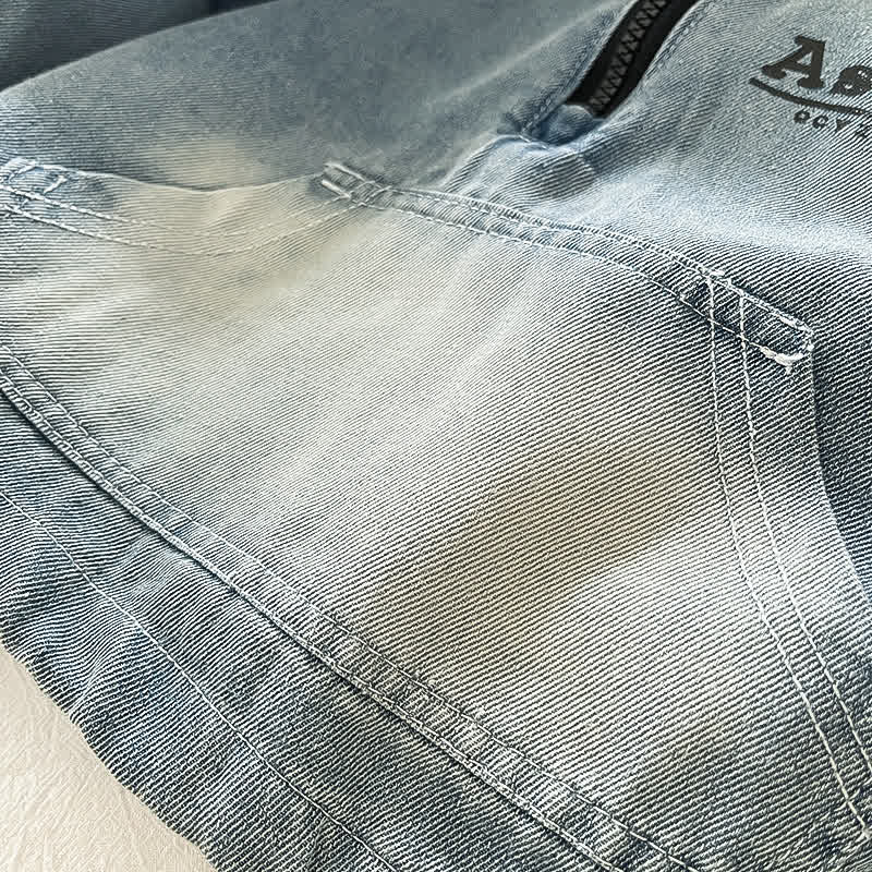 Zweiteiliges Set aus Blau Denim Spitze mit halbem Reißverschluss und Hose für Kleinkind ( Jungen) - image 5