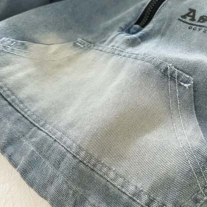 Zweiteiliges Set aus Blau Denim Spitze mit halbem Reißverschluss und Hose für Kleinkind ( Jungen) - image 5
