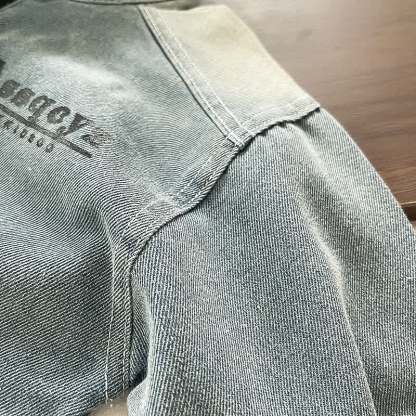 Zweiteiliges Set aus Blau Denim Spitze mit halbem Reißverschluss und Hose für Kleinkind ( Jungen) - image 6
