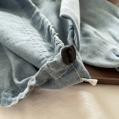 Zweiteiliges Set aus Blau Denim Spitze mit halbem Reißverschluss und Hose für Kleinkind ( Jungen) - image 9