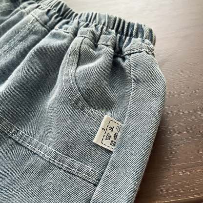 Zweiteiliges Set aus Blau Denim Spitze mit halbem Reißverschluss und Hose für Kleinkind ( Jungen) - image 12
