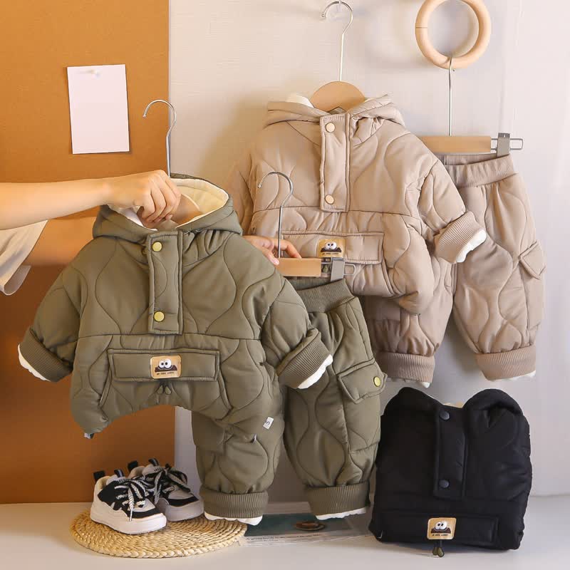 2-teiliges Set aus Kapuzen Vlies und Hose für Kleinkind und Baby - image 1