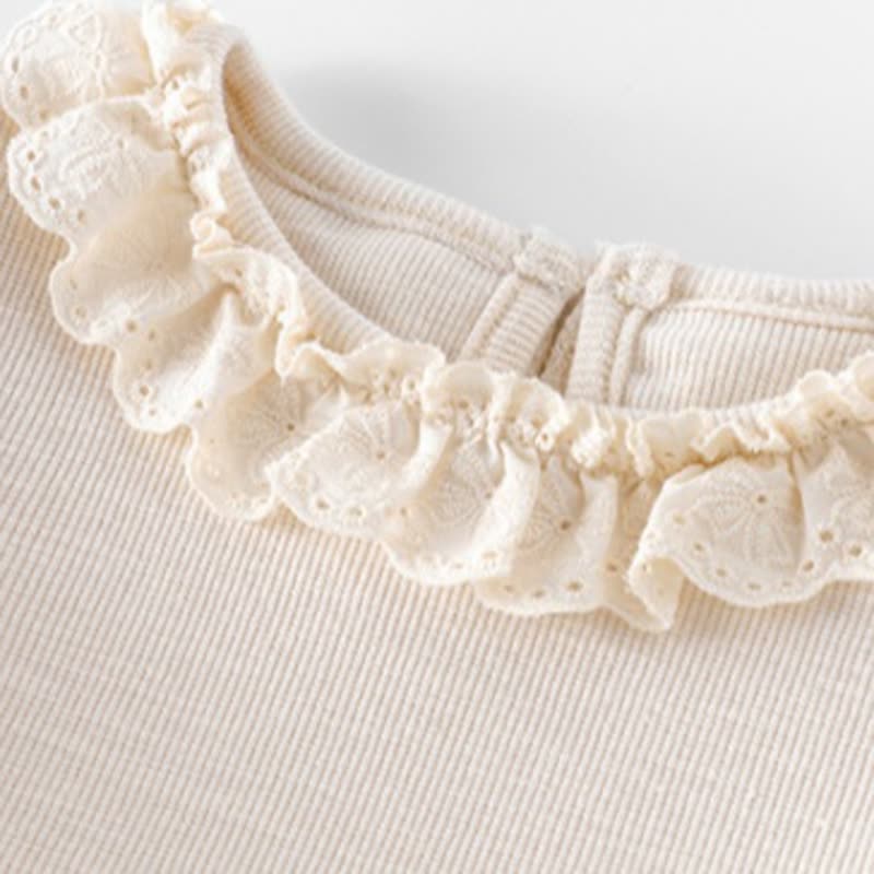 2-teiliges Set für Baby und Kleinkind : Spitze mit Schleife und Hose . - image 5