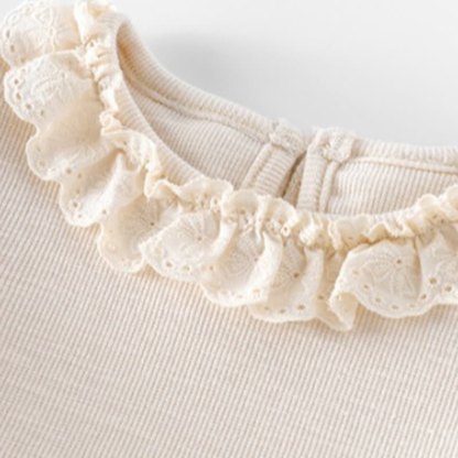 2-teiliges Set für Baby und Kleinkind : Spitze mit Schleife und Hose . - image 5
