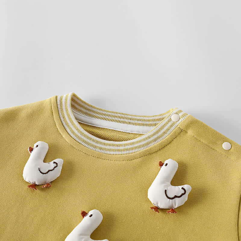 2-teiliges Set aus Sweatshirt und Jogginghose mit Streifen und Streifenbesatz für Baby und Kleinkind - image 5