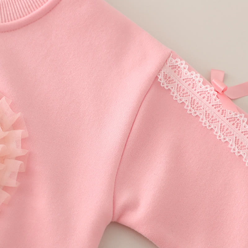 2-teiliges Set für Baby und Babys : Tüll Sweatshirt mit Herz und Denim - image 7