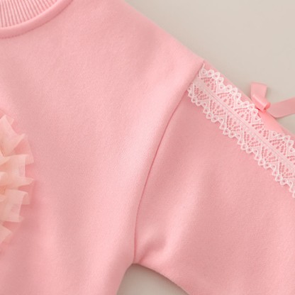 2-teiliges Set für Baby und Babys : Tüll Sweatshirt mit Herz und Denim - image 7