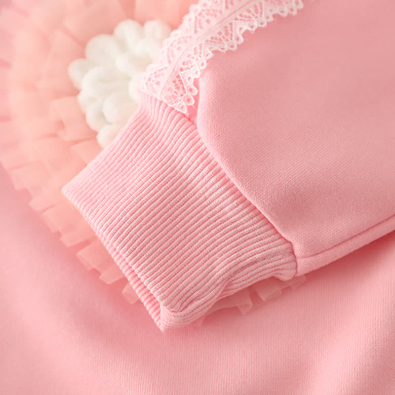 2-teiliges Set für Baby und Babys : Tüll Sweatshirt mit Herz und Denim - image 8