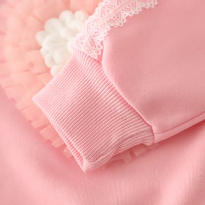 2-teiliges Set für Baby und Babys : Tüll Sweatshirt mit Herz und Denim - image 8