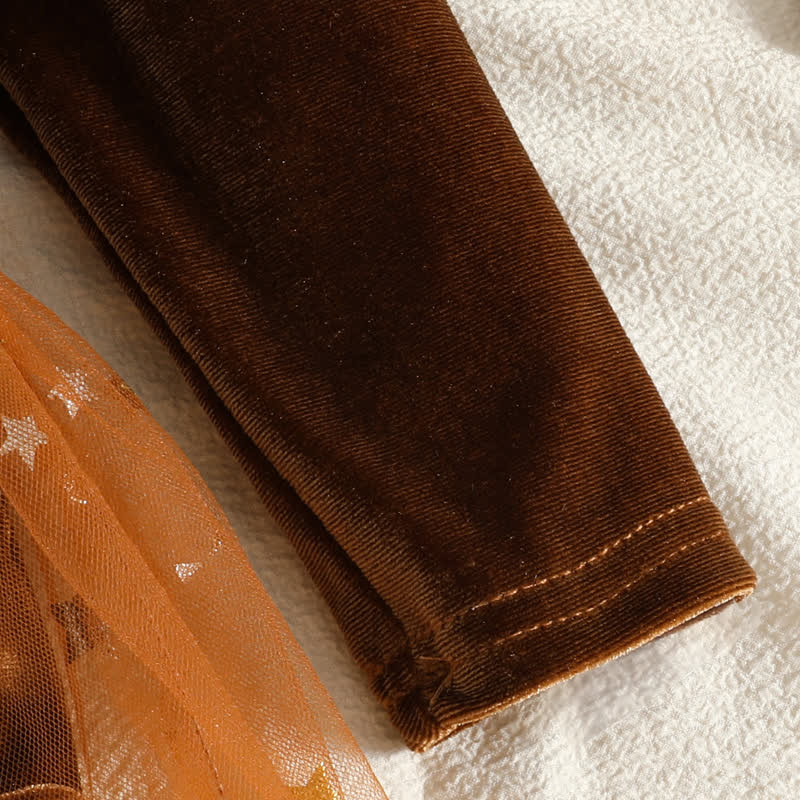 Samt Kleid für Baby mit Stirnband und Socken - image 7