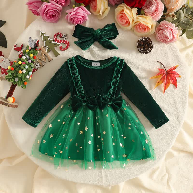 Kleid mit Schmetterling und Tüll für Baby - Grün - 12-18M - image 3