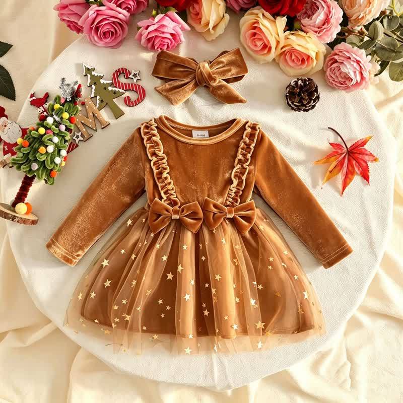 Kleid mit Schmetterling und Tüll für Baby - Braun - 12-18M - image 5