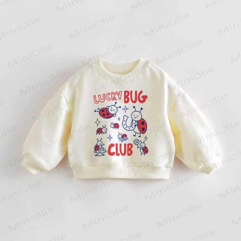 LUCKY BUG CLUB Baby Kleinkind Creme Sweatshirt - Creme - 3-5J - image 1