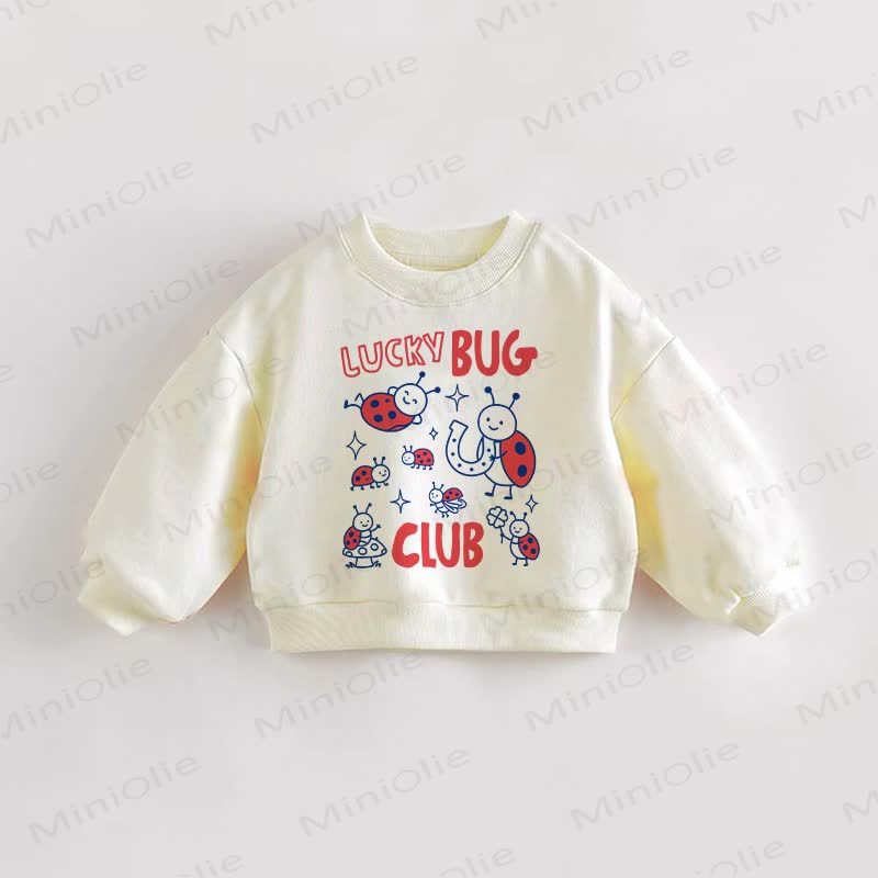 LUCKY BUG CLUB Baby Kleinkind Creme Sweatshirt - Creme - 3-5J - image 1