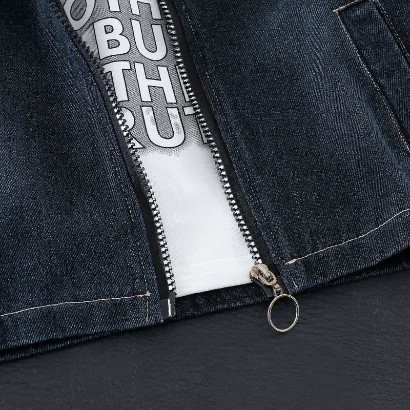 3-teiliges Denim Set für Baby und Jungen mit Streifenbesatz - image 9