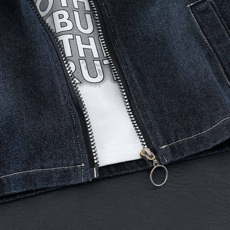 3-teiliges Denim Set für Baby und Jungen mit Streifenbesatz - image 9