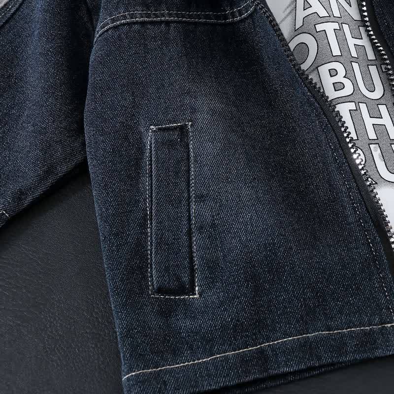 3-teiliges Denim Set für Baby und Jungen mit Streifenbesatz - image 10