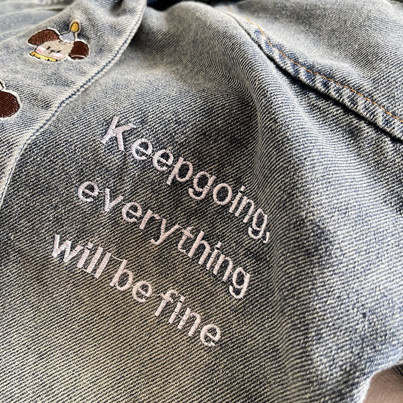 KEEP GOING EVERYTHING WILL BE FINE! 2-teiliges Set aus Denim und Krawatte für Kleinkind (Baby ). - image 6