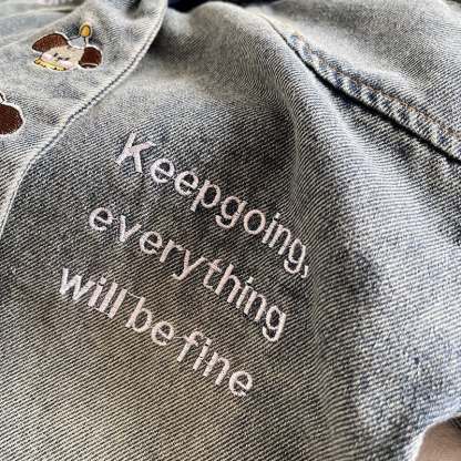 KEEP GOING EVERYTHING WILL BE FINE! 2-teiliges Set aus Denim und Krawatte für Kleinkind (Baby ). - image 6