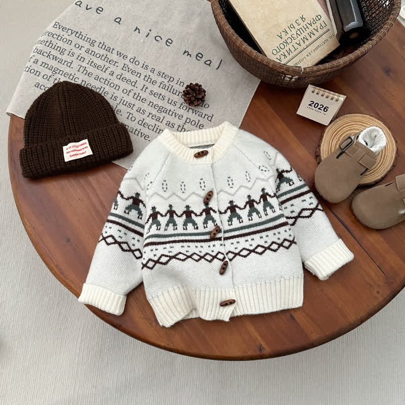 Nordische Stricken für Baby und Kleinkind oder braune Hose - Weiß - 4-5J - image 2