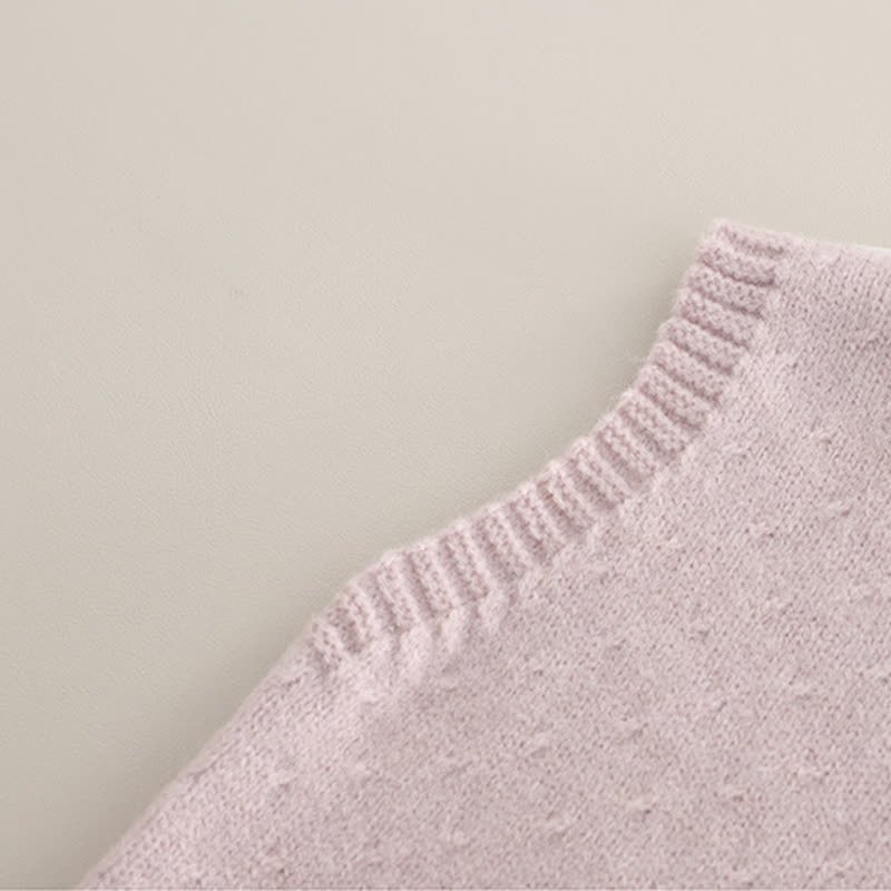 3-teiliges Stricken Set für Kleinkind und Baby , Mädchen mit Schleife - image 7
