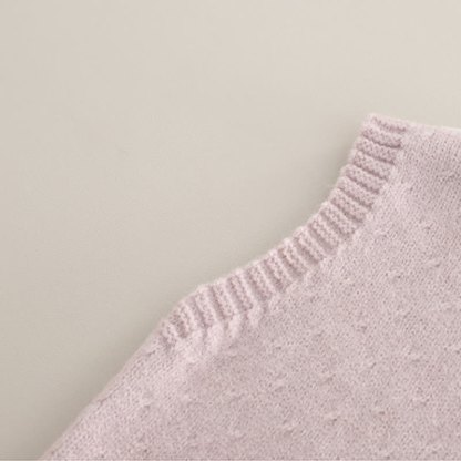 3-teiliges Stricken Set für Kleinkind und Baby , Mädchen mit Schleife - image 7