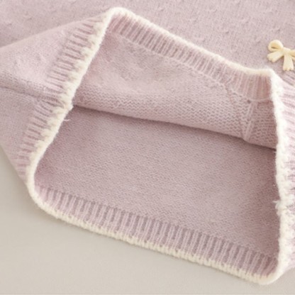 3-teiliges Stricken Set für Kleinkind und Baby , Mädchen mit Schleife - image 9