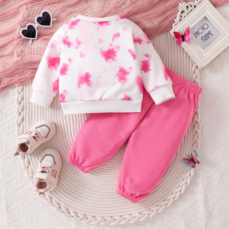 2-teiliges Set aus Rosa Sweatshirt und Jogginghose für Baby und Kleinkind ( Mädchen) - image 2