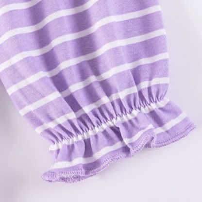 2-teiliges Set für Kleinkind : Lila gestreiftes Spitze und Hose - image 5
