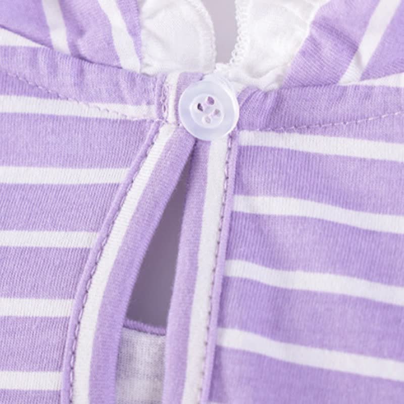 2-teiliges Set für Kleinkind : Lila gestreiftes Spitze und Hose - image 4